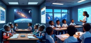 Space exploration in classroom